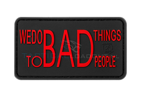 We Do Bad Things PVC Patch Black Medic