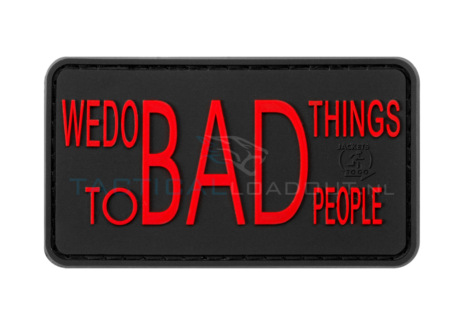 We Do Bad Things PVC Patch Black Medic