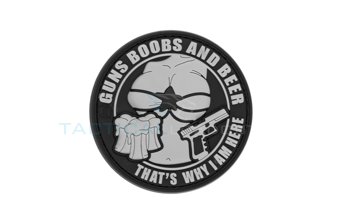 Guns, Boobs and Beer PVC Patch SWAT