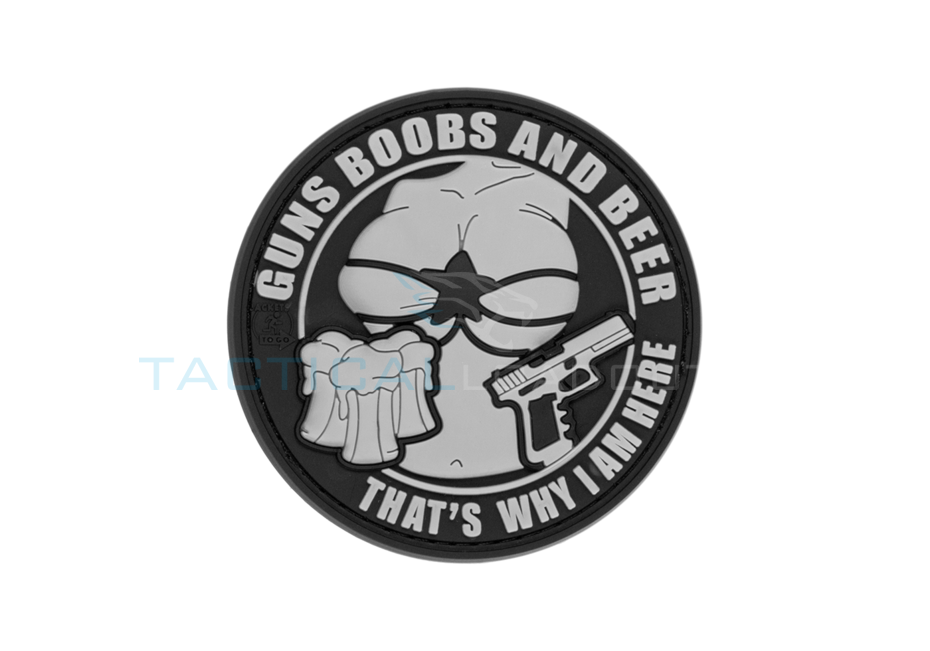 Guns, Boobs and Beer PVC Patch SWAT
