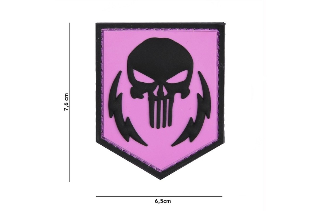 Punisher Shield PVC Patch Pink - GearPoint