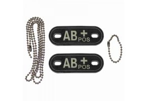 AB-Negative Blood Type PVC Dogtag SWAT