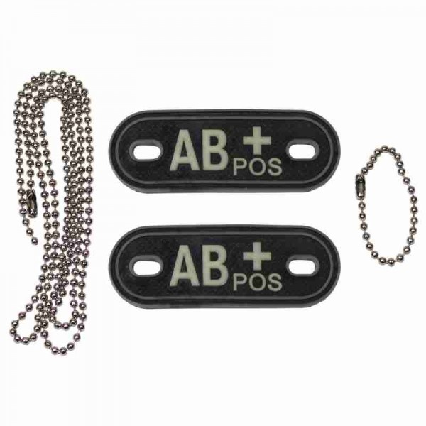 B-Negative Blood Type PVC Dogtag SWAT