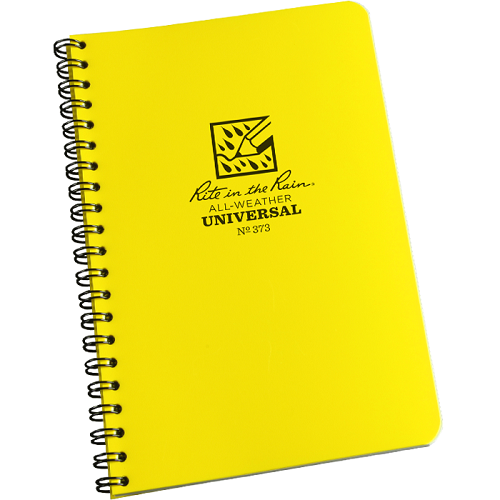 Side Spiral Notebook 10x17,5cm Yellow