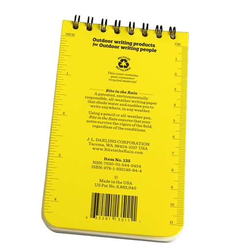 Top-Spiraal Notebook 4x6" Yellow