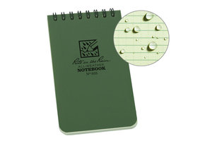 Top-Spiraal Notebook 3x5" Green