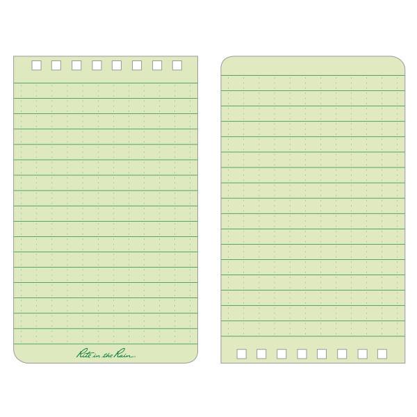 Top-Spiraal Notebook 3x5" Green