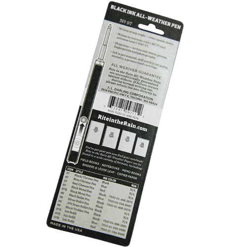 All Weather Clicker Pen Black