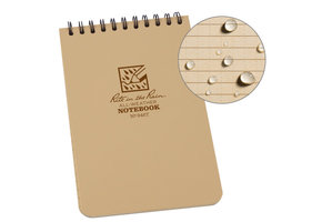 Top-Spiraal Notebook 4x6" Tan
