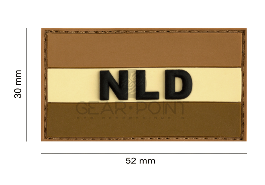 Nederlandse NLD Vlag PVC Patch Desert