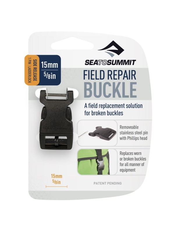 Field Repair Buckle 15mm Metal Pin Black