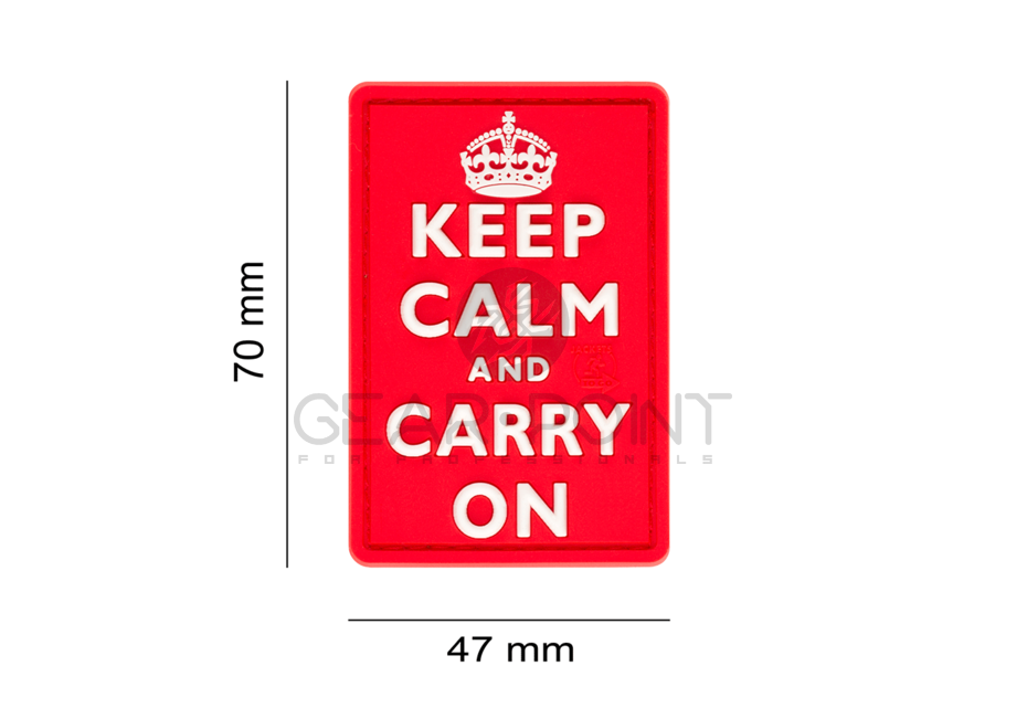 Keep Calm PVC Patch Red