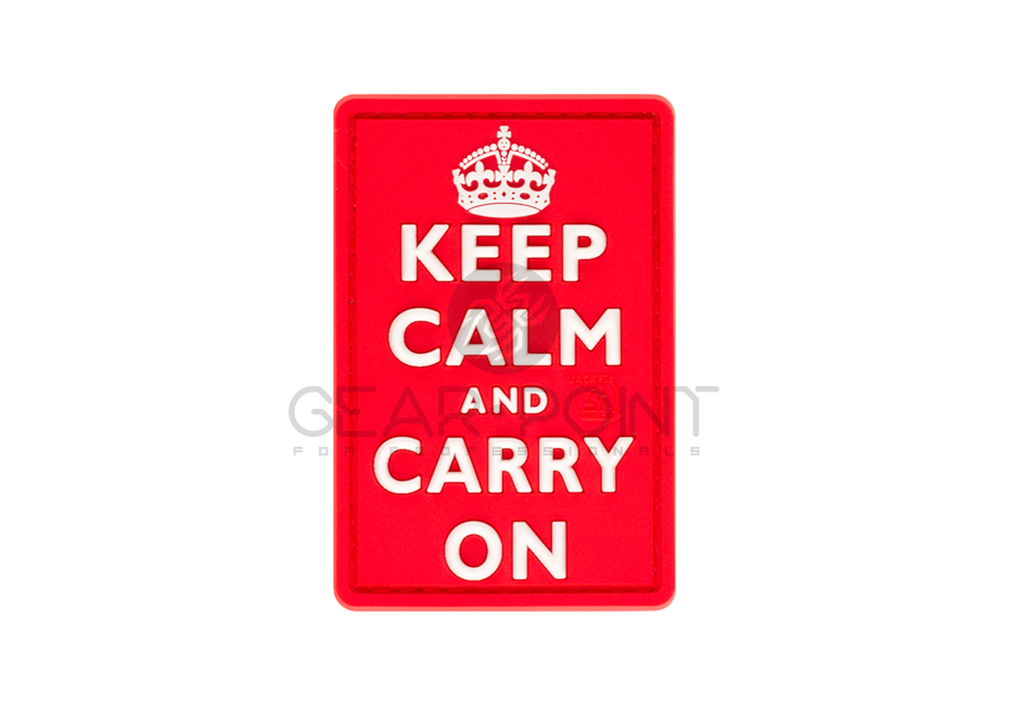 Keep Calm PVC Patch Red