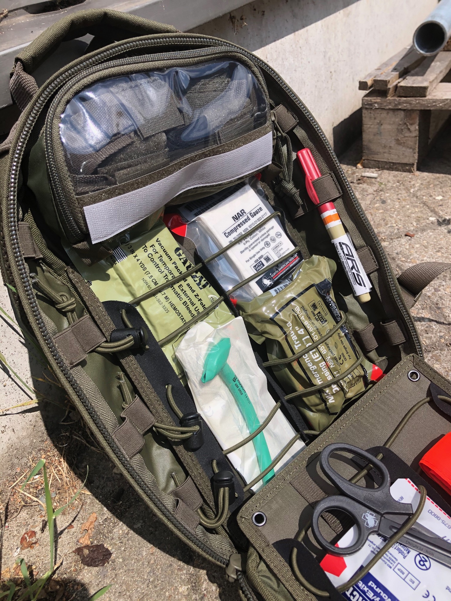 IFAK Tactical Pro Set - TQ Black (Content only)