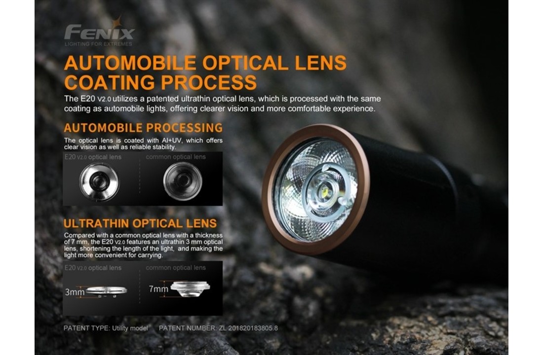 E20 V2.0 Flashlight (350 lumen) incl. AA Batteries