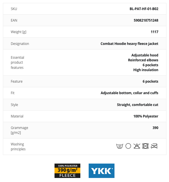 Patriot Jacket Double Fleece  Black