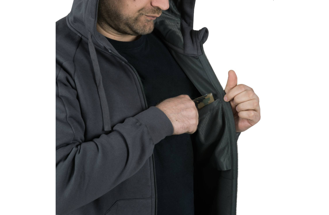 Urban Tactical Hoodie Lite Full Zip Zwart