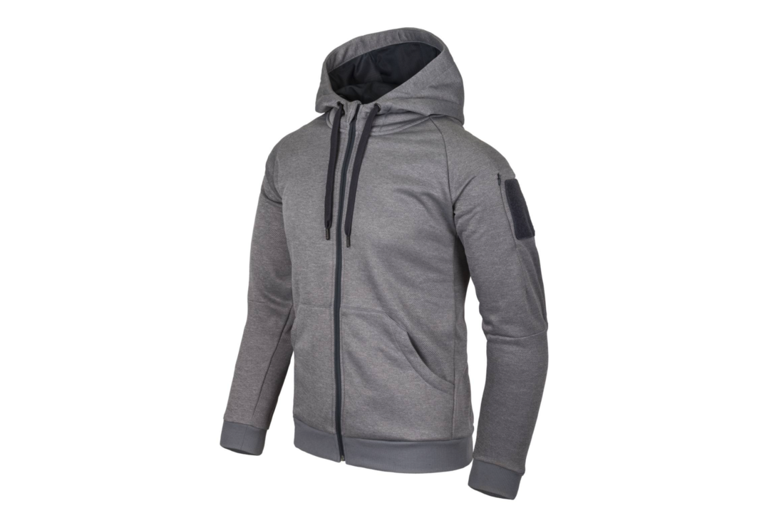 Urban Tactical Hoodie Full Zip Grey Melange