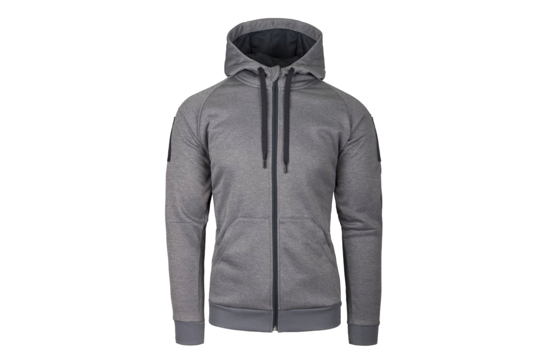 Urban Tactical Hoodie Full Zip Grey Melange