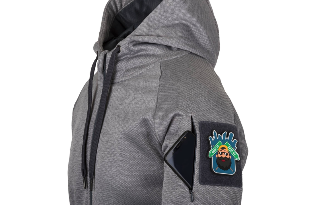Urban Tactical Hoodie Full Zip Grey Melange