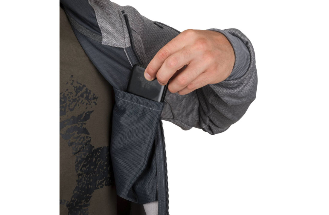 Urban Tactical Hoodie Full Zip Grey Melange