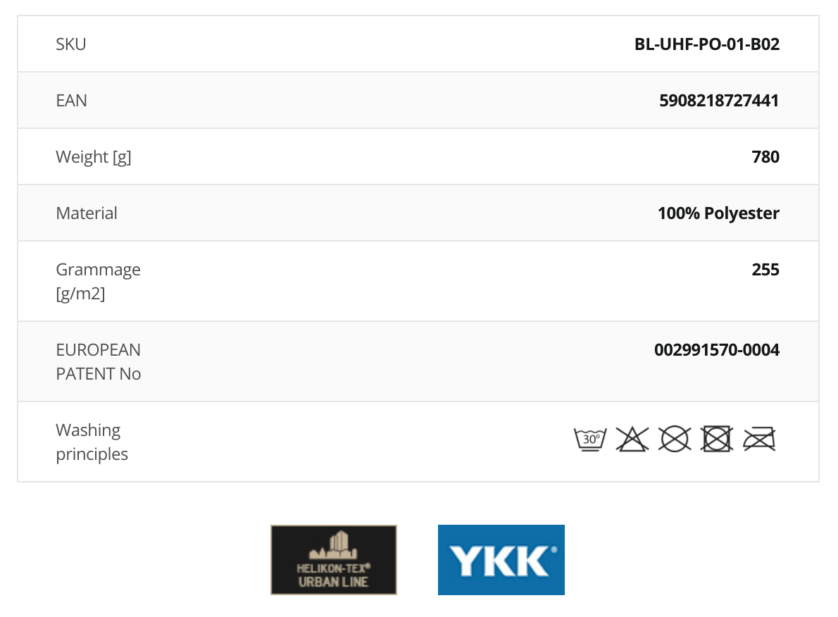 Urban Tactical Hoodie  Full Zip Black