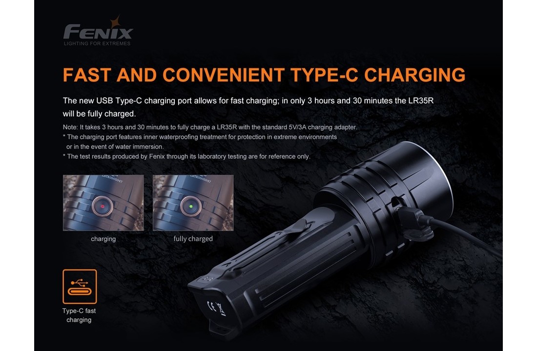 LR35R Zaklamp / Flashlight (10.000 lumen) incl. Batteries