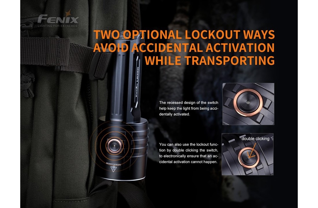 LR35R Flashlight (10.000 lumen) incl Batteries