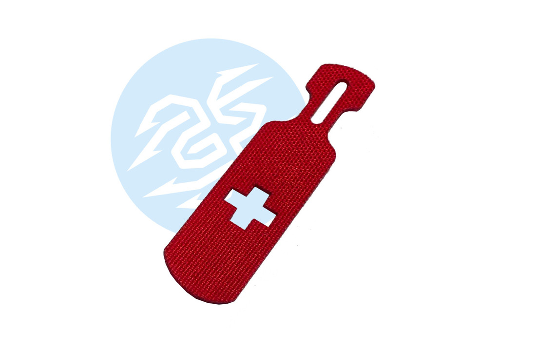 TACPULL Zipper Puller Medic Cross Red