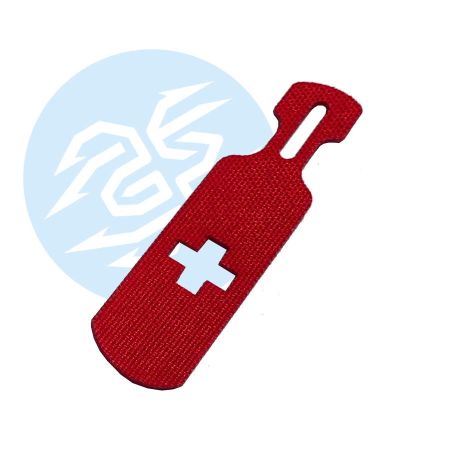 TACPULL Zipper Puller Medic Cross Red