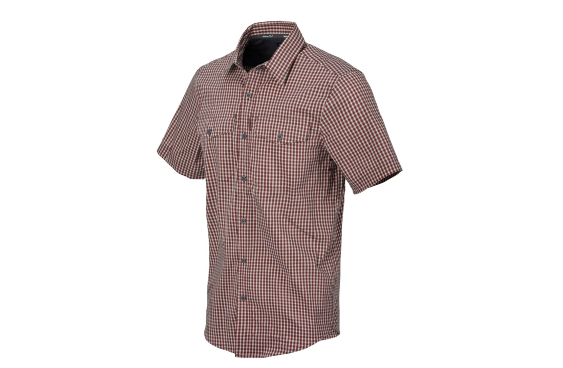 Covert Concealed Carry Shirt Short Sleeve Dirt Red Checkered