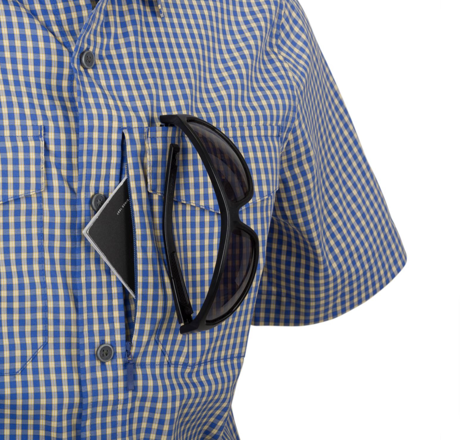 Covert Concealed Carry Shirt SS Royal Blue Checkered Size: S