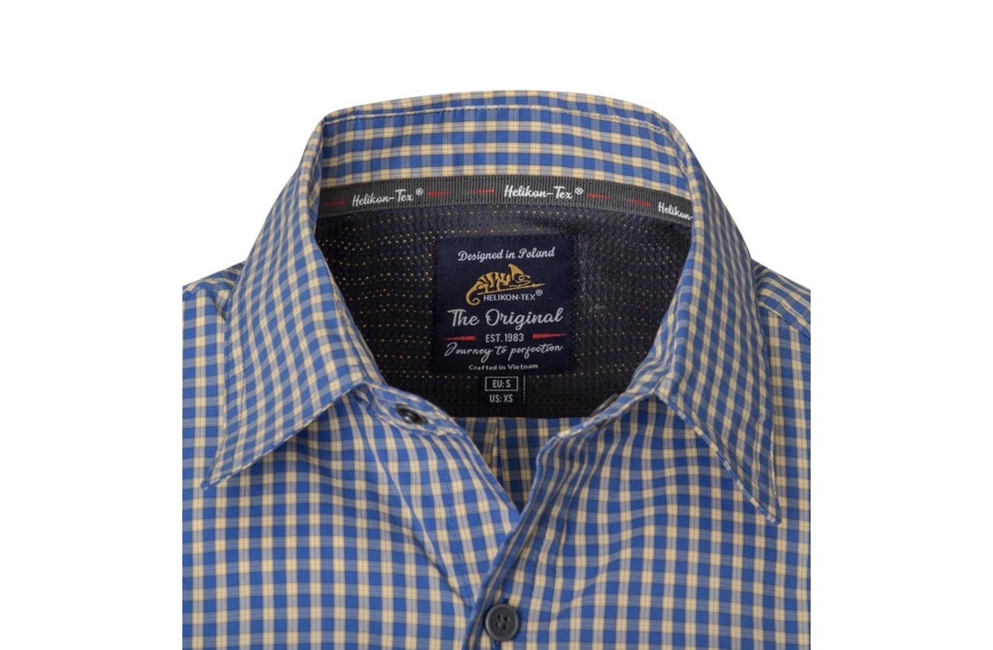 Covert Concealed Carry Shirt Short Sleeve Royal Blue Checkered