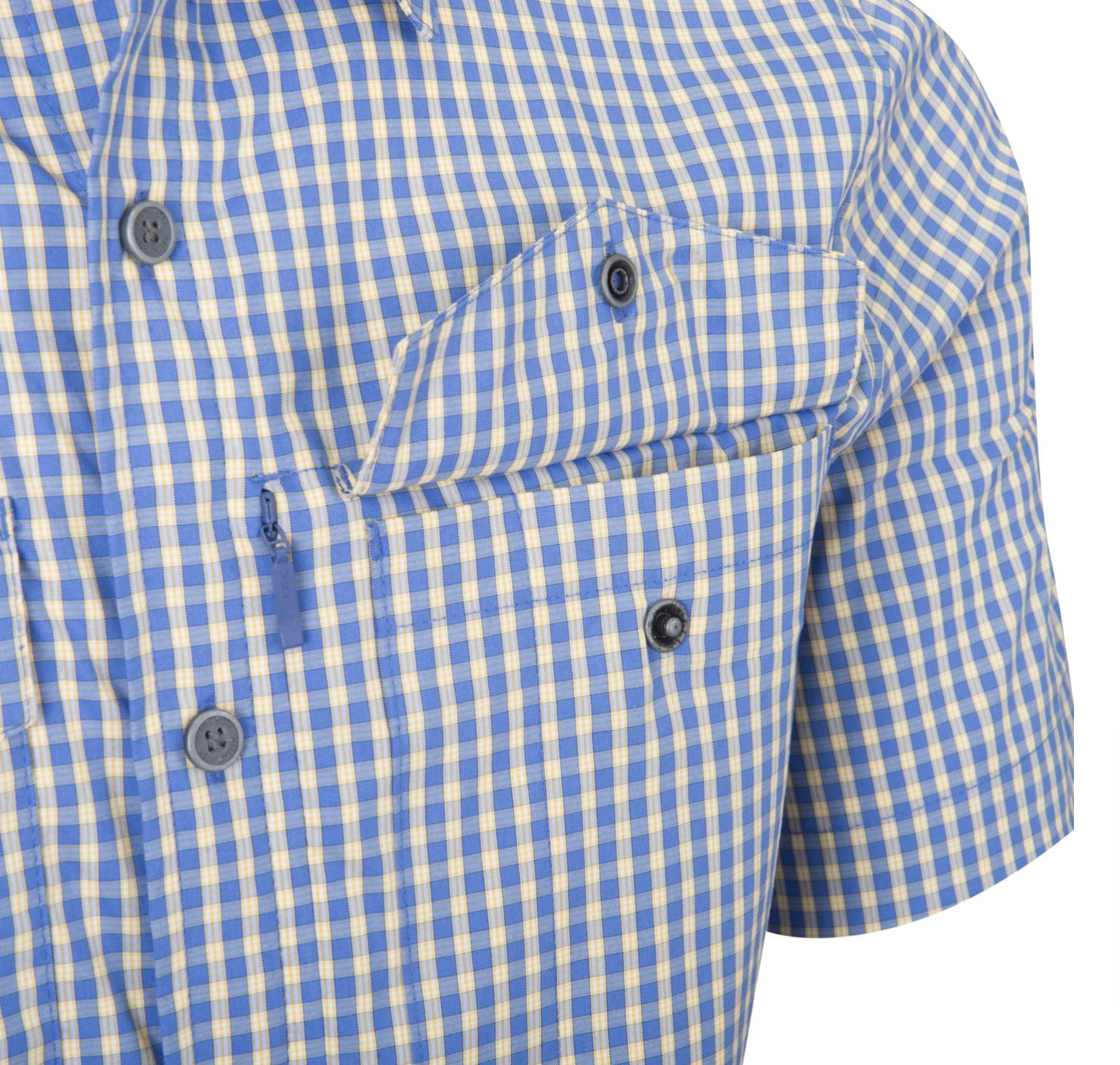 Covert Concealed Carry Shirt SS Royal Blue Checkered Size: S