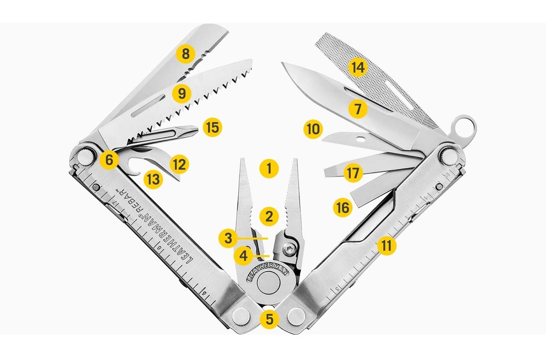 REBAR Multitool Silver (incl. Nylon Pouch)