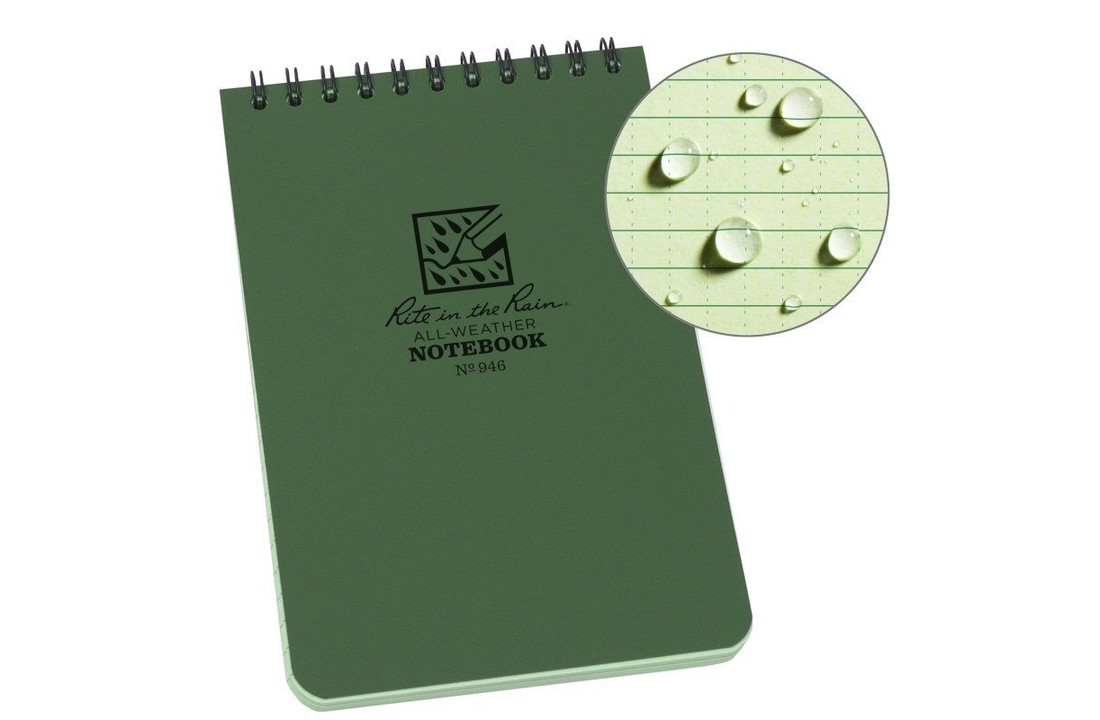 Top-Spiraal Notebook 4x6" Green