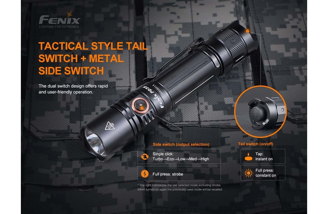 PD35 v3.0 Zaklamp/Flashlight (1700 lumen)