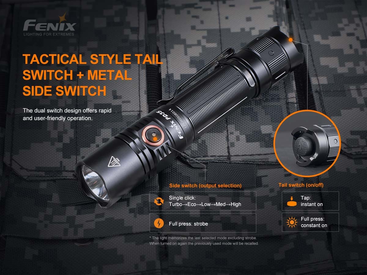 PD35 V3.0 Zaklamp / Flashlight (1700 lumen) incl. Accu