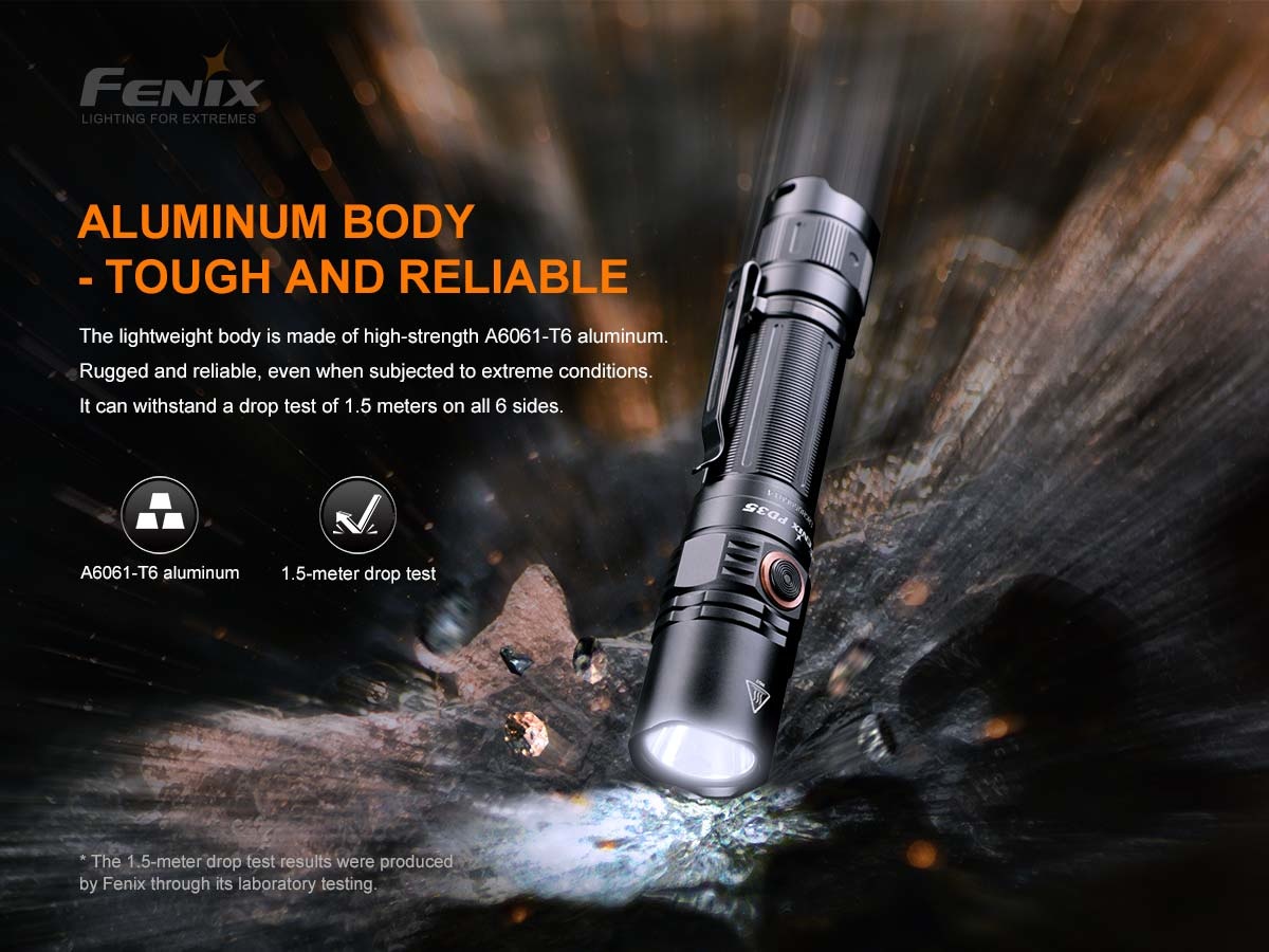 PD35 V3.0 Zaklamp / Flashlight (1700 lumen) incl. Accu