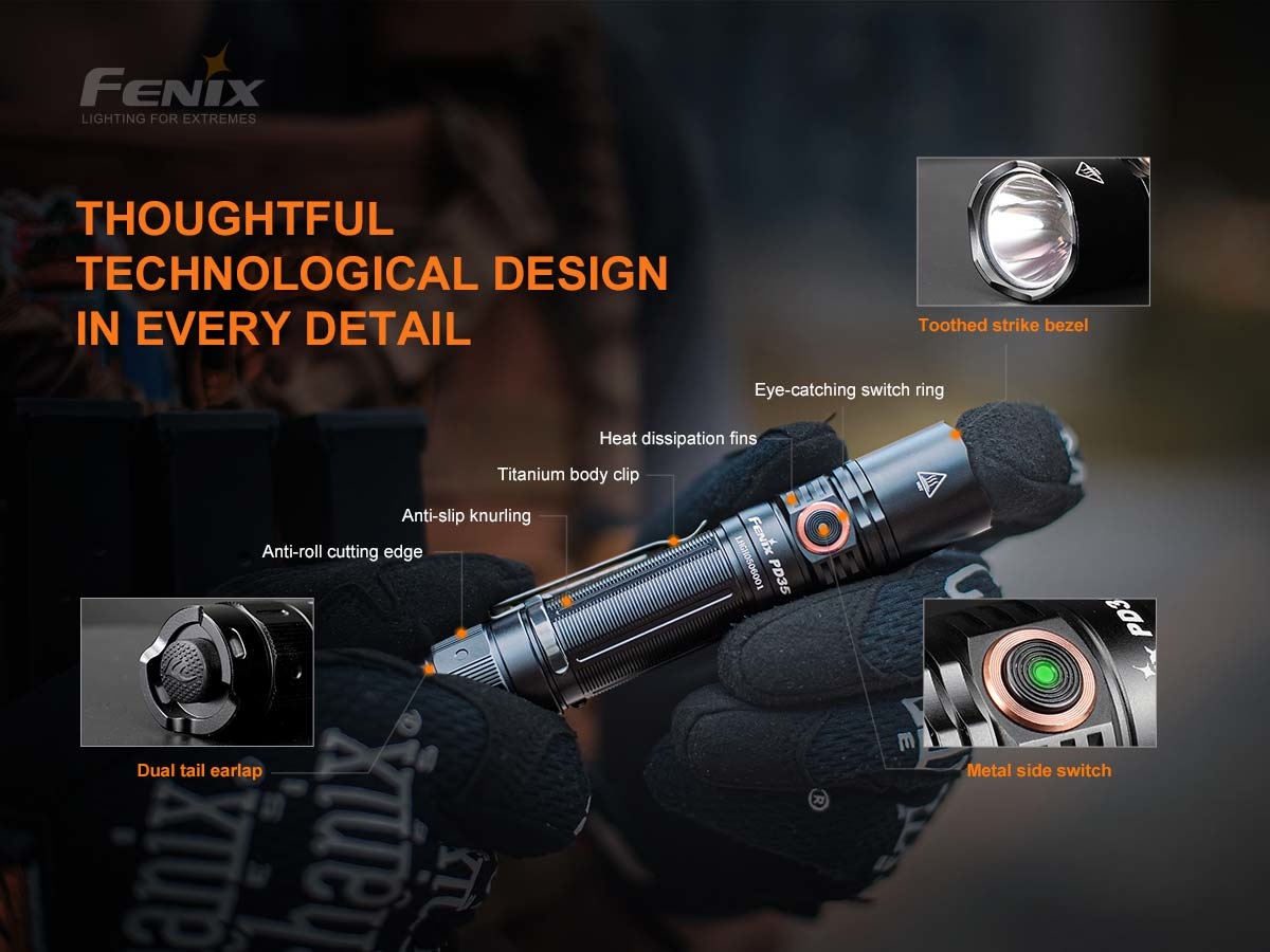 PD35 V3.0 Zaklamp / Flashlight (1700 lumen) incl. Accu