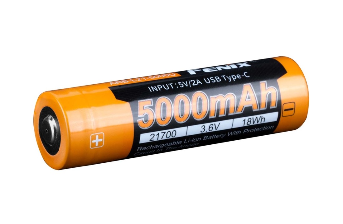 ARB-L21-5000U (21700) USB oplaadbare 3.7V 5000mAh accu