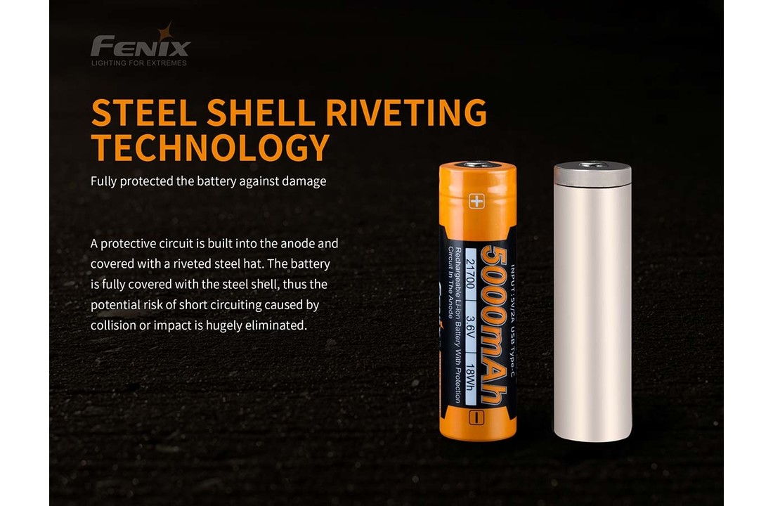 ARB-L21 USB (21700) oplaadbare 3.7V 5000mAh accu