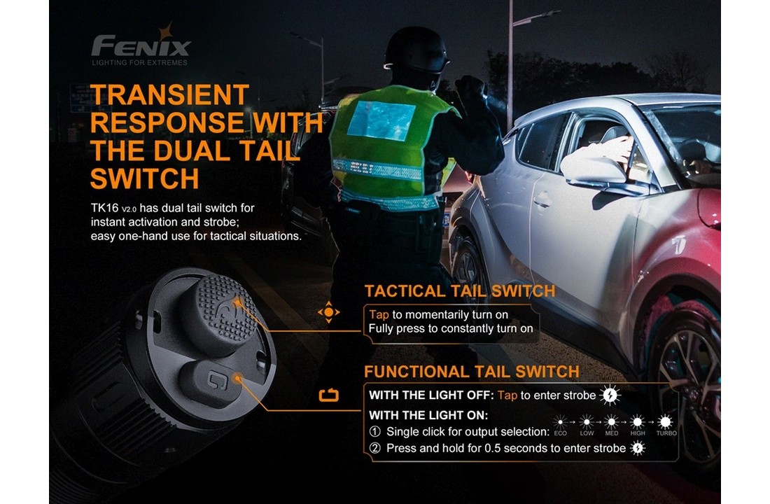 TK16 V2.0 Zaklamp / Flashlight (3100 lumen) incl. Accu
