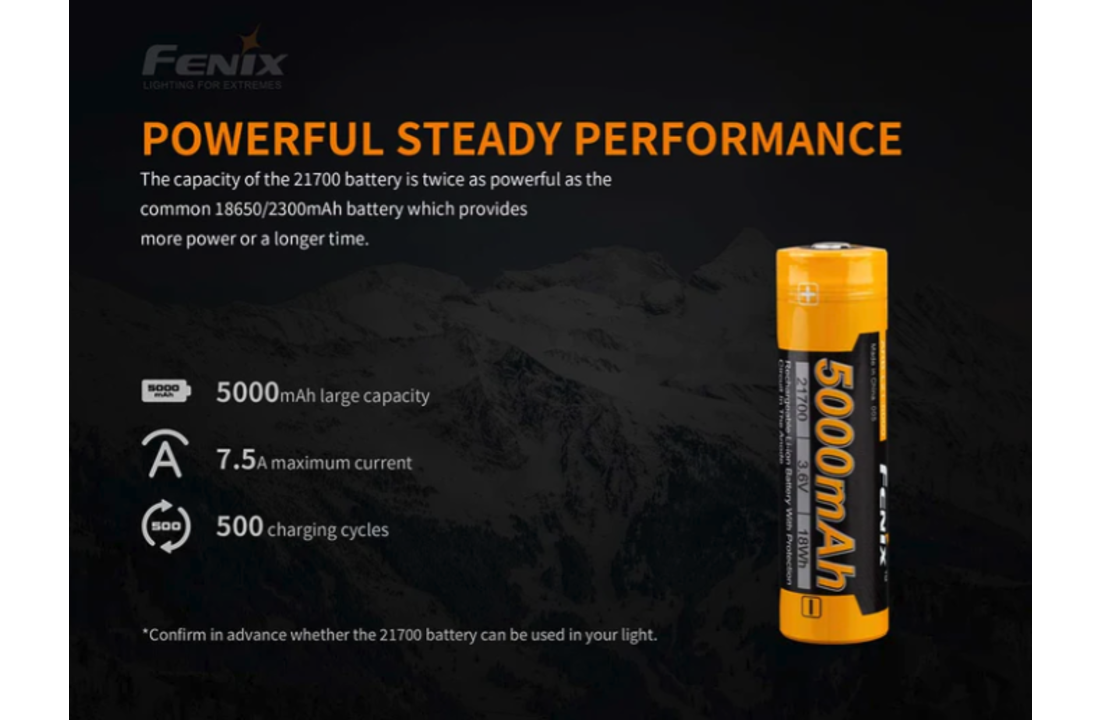 ARB-L21 (21700) oplaadbare 3.7V 5000mAh accu