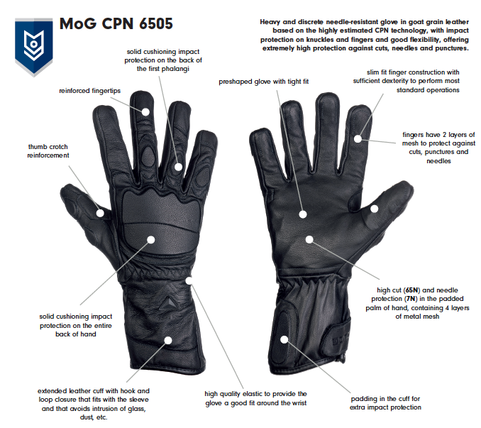 6505 CPN Light Anti Riot Gloves Black