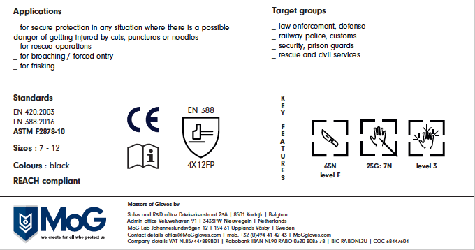 6505 CPN Light Anti Riot Gloves Black
