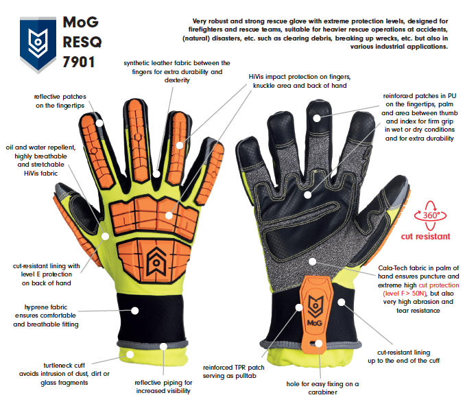 7901 - RESQ Gloves Hi-Vis