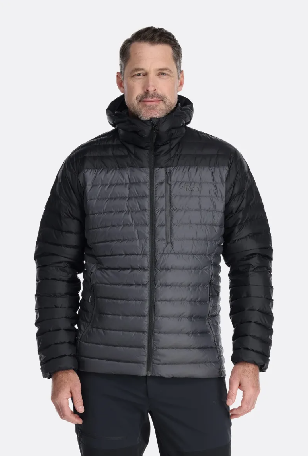 Microlight Alpine Down Jacket Black Graphene Maat: S