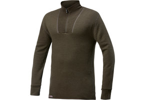 Zip Turtleneck 400 Merino Pine Green