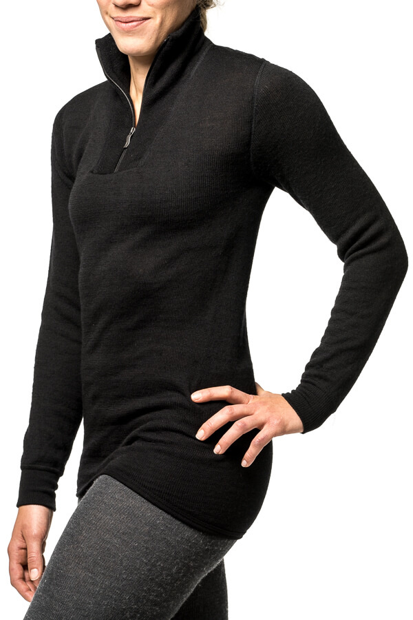 Zip Turtleneck 400 Merino Pine Green